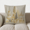 Festive Deer Print Pillow Cover for Sofa, Bedroom, Car by Axyaa