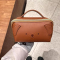 Axyaa Cute Bear Makeup Bag with Multi-Compartment Storage