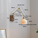 Axyaa Wood LED Wall Sconce Modern Rotatable 2 Arms Stair Light