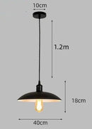 Axyaa Metal Pendant Light Industrial E27 Nordic Style for Kitchen Bar Dining Room