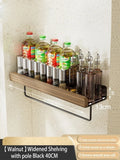 Axyaa Wood Aluminum Kitchen Corner Shelf Organizer for Shower and Bath Storage