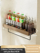 Axyaa Wood Aluminum Kitchen Corner Shelf Organizer for Shower and Bath Storage