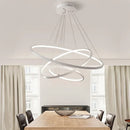 Axyaa Aluminum Black Chandelier Modern LED Pendant Light for Dining & Living Room