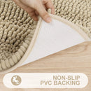 Axyaa Chenille Bath Mat - Absorbent & Non-Slip Plush Shaggy Bathroom Rug