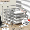 Axyaa 3-Tier Desktop File Manager and Stacking File Rack for Office Storage