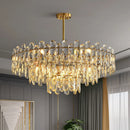 Axyaa Copper Crystal Chandelier for Dining Room, Living Room, and Restaurant