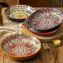 Axyaa Ceramic Vegetable Plate - Hand-painted European Design
