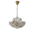 Axyaa Crystal Flower Chandelier: Luxury LED Ceiling Light for Living & Bedroom