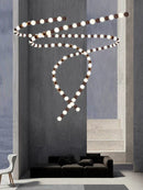 Axyaa Dimmable Pearl Necklace Chandelier Pendant Lights for Living Room