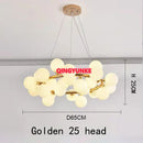 Axyaa Glass Ball LED Chandelier for Living Room Kitchen Island Decoration