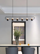 Axyaa Modern Nordic Strip Chandelier for Dining Room, Restaurant, Bar - Minimalist Style