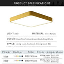 Axyaa Nordic Macaron LED Square Ceiling Light: Modern Iron Home Lamp for Living Room, Bedroom, Study