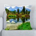 Axyaa Mountain Forest Lake Sofa Cushion Cover