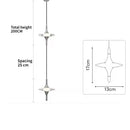 Axyaa Crystal Chandelier: Modern Loft Villa Staircase Dining Room Lighting