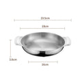 Axyaa Stainless Steel Seafood Rice Pot with Handle, Korean Ramen Cookware