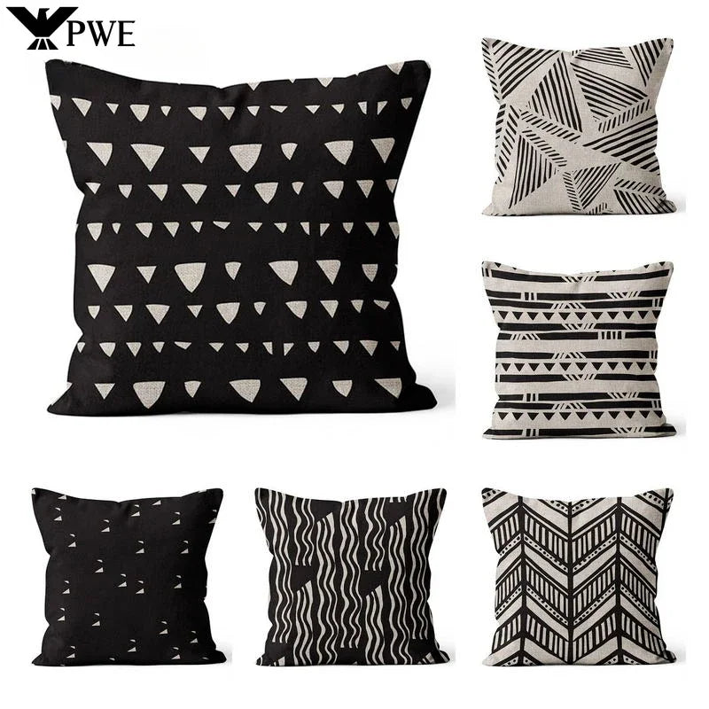 Axyaa Boho Ethnic Pillow Case 45x45cm Abstract Sofa Cover