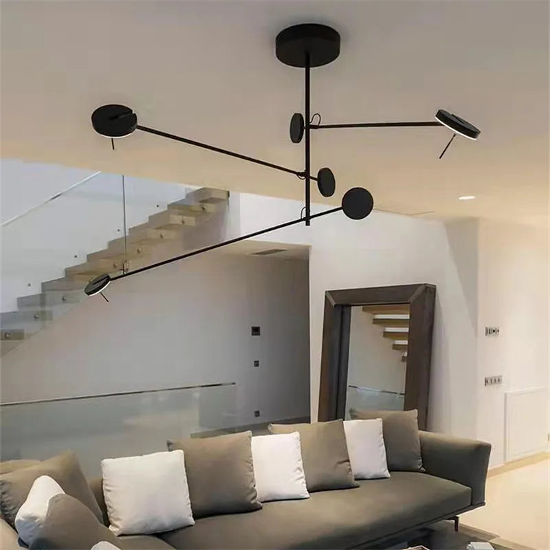 Axyaa Rotatable Line LED Chandelier for Living Room and Office