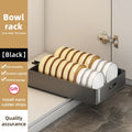 Axyaa Sliding Dish Rack Drawer: Kitchen Storage Solution with Sliding Rail-Efficient Bowl Shelf