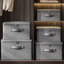 Axyaa Large Capacity Foldable Storage Box with Zipper and Cover