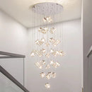 Axyaa Crystal Chandelier Pendant Light for Living Room Bedroom Ceilings