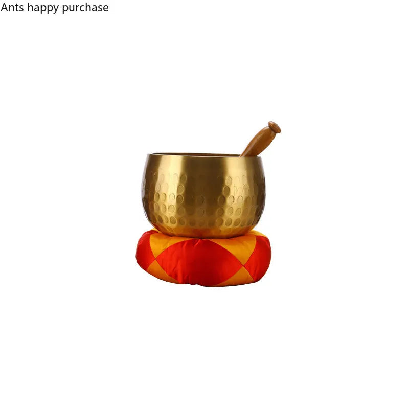 Axya Brass Buddha Sound Bowl: Tibetan Singing Bowl for Meditation & Yoga.