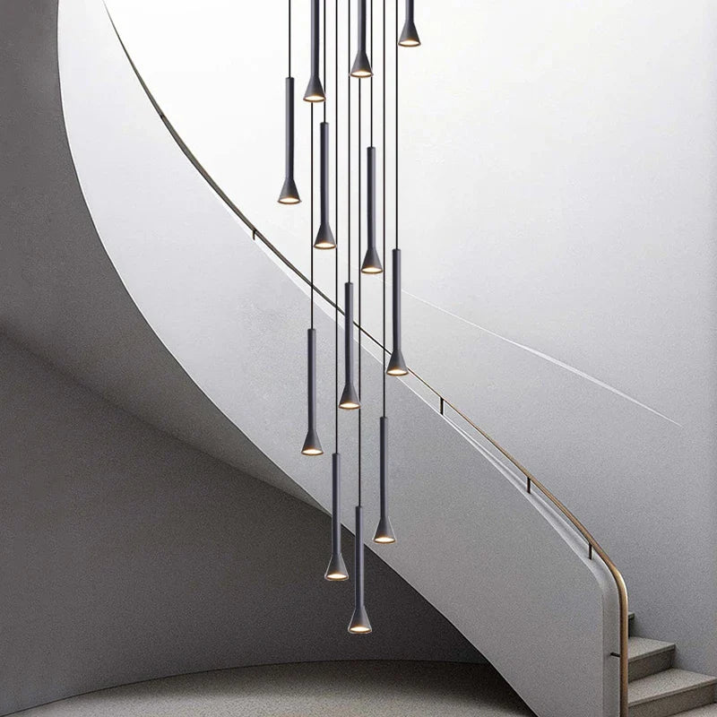 Axyaa Nordic Horn-Shaped Pendant Chandelier for Modern Living Room