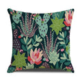 Axyaa Cactus Series Green Plant Printed 45*45cm Cushion Cover - Simple Style Square Pillowcase
