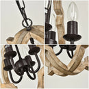 Axyaa Rustic Wood Chandelier for Kitchen Dining Bedroom