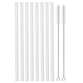 Axyaa Glass Straws Set - High Borosilicate Bent 8pcs Drinking Straw Pack