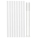 Axyaa Glass Straws Set - High Borosilicate Bent 8pcs Drinking Straw Pack