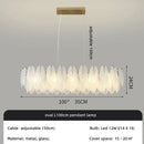 Axyaa Luxury Feather Crystal Chandelier - Cream Style Main Bedroom Lighting