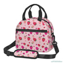 Axyaa Strawberry Lunch Bag Insulated Cooler Tote for School, Work, Picnic & Travel