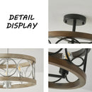 Vintage American Ceiling Light for French Farmhouse Living Room, Kitchen Table - Axyaa E14 Pendant Light