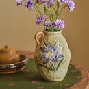 Axyaa Retro Sunflower Earthenware Vase, Japanese Style, Living Room Flower Arrangement