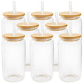 Axyaa 16oz Frosted & Clear Plastic Water Bottles Durable Reusable Portable DIY Drinkware
