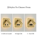 Axyaa Multifunctional LED Wall Sconce with USB Ports & Switch