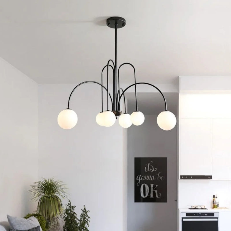 Axyaa Nordic Minimalist Modern Chandelier for Living Room Dining Bedroom