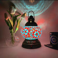 Turkish Mosaic Table Lamp by Axyaa – Rechargeable Handcrafted Night Light