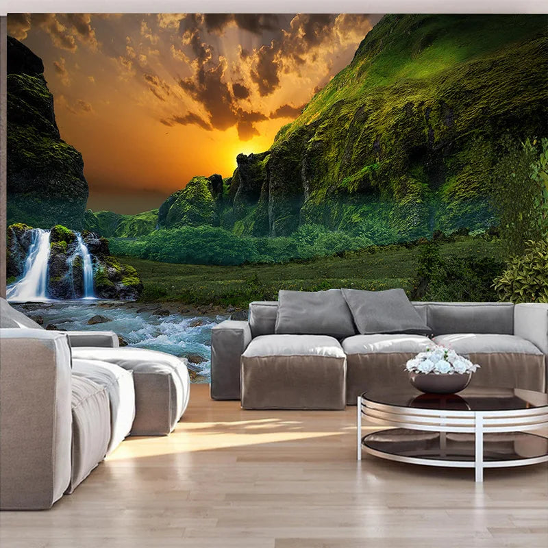 Axyaa Nature Wall Art for Home Decor - Mountains, Rivers, Landscapes, Waterfalls, Forests & Lakes