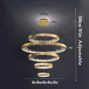 Axyaa Modern Luxury Gold and Black Chandelier for Home Decor