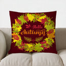 Autumn Leaves Patterned Throw Pillow Cover by Axyaa