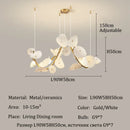 Axyaa Luxury Art Ceramics LED Chandeliers for Modern Decor