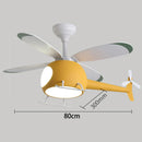 Axyaa Modern Ceiling Fan Lights for Kids' Bedroom and Dining Room LED Indoor Lighting