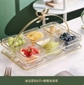 Axyaa Divided Fruit Plate for Living Room Tea Table Snacks Home Decor