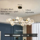 Axyaa Nordic Sky Chandelier: Modern LED Gold Magic Bean Bubble Lamp