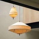 Axyaa Wabi Sabi Fabric Pendant Light LED Chandelier for Home Decor