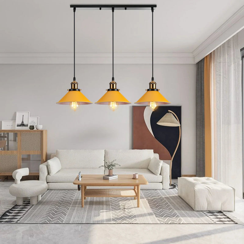 Axyaa Nordic Pendant Light - Retro Chandelier E27 Industrial Hanging Lamp