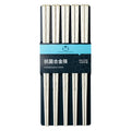 Axyaa White Metal Alloy Chopsticks Set - 5 Pairs Reusable Japanese Chinese Korean Tableware