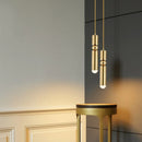 Axyaa Gold Tube Pendant Light: Modern Kitchen Bedside Lamp