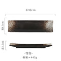 Axyaa Ceramic Sushi Boat Saury Plate - Rectangular Japanese Tableware